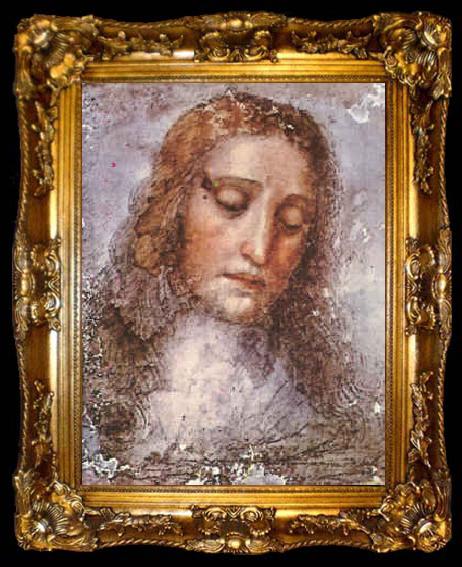 framed   Leonardo  Da Vinci Christ